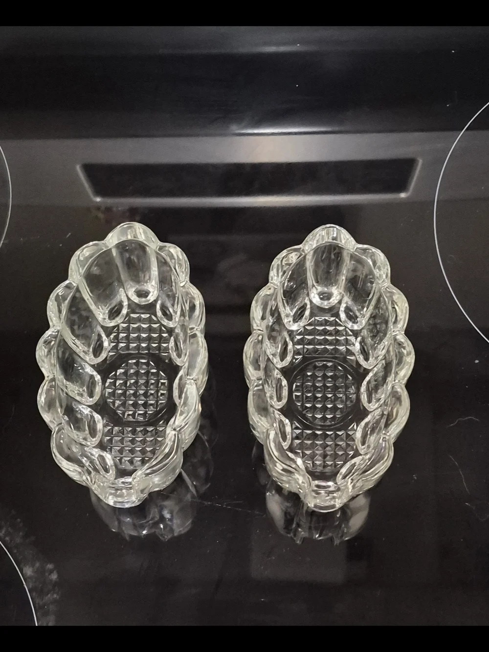 Set of 2 - Princess House Crystal Spoon and Fork Rest Holder Vintage